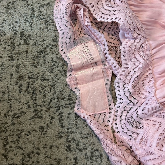 Intimately Free People Purple Satin Floral Laced Cami Bodysuit Size Medium - Picture 7 of 11